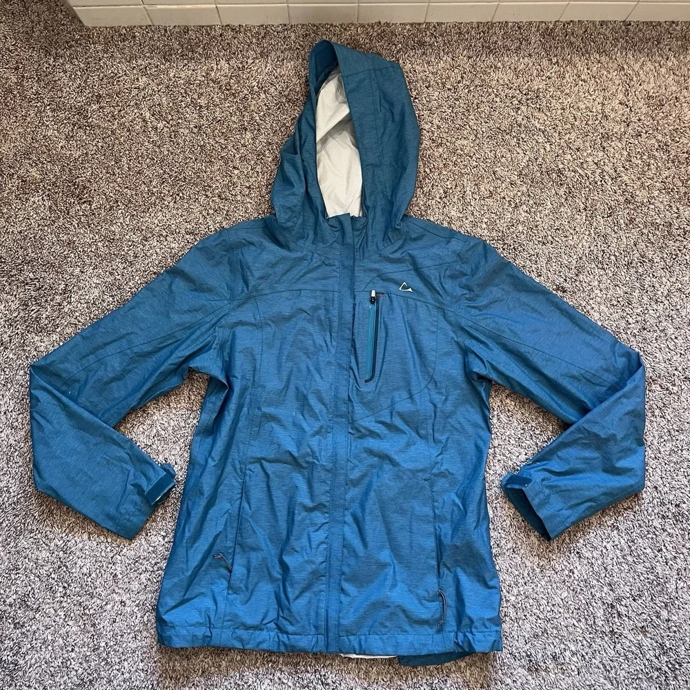Paradox Windbreaker Women's Size Small Teal Blue Lightweight Good Full Zip - Picture 8 of 9
